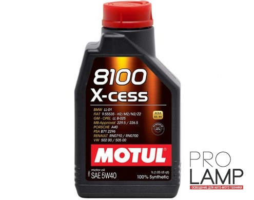 MOTUL 8100 X-cess gen2 5w-40 - 1 л.: 1885e4f7d22871b647beb0df4a597060