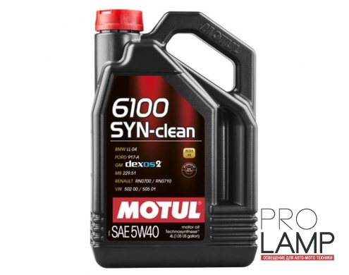MOTUL 6100 Syn-clean 5W-40 - 4 л.: 4df713475202dc4deff067d177992e2f