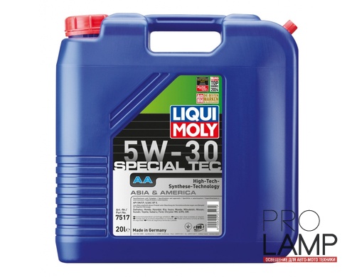 LIQUI MOLY Special Tec AA 5W-30 — НС-синтетическое моторное масло 20 л.: liqui moly special tec aa 5w 30 sn ilsac gf 5