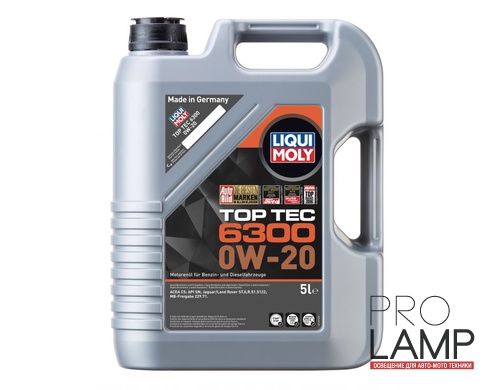 LIQUI MOLY Top Tec 6300 0W-20 — НС-синтетическое моторное масло 5 л.: motornoe maslo liqui moly top tec 6300 0w 20 sn c5