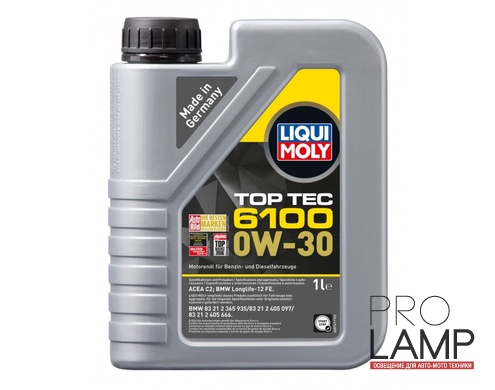 LIQUI MOLY Top Tec 6100 0W-30 — НС-синтетическое моторное масло 1 л.: motornoe maslo liqui moly top tec 6100 0w 30 hc