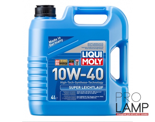 LIQUI MOLY Super Leichtlauf 10W-40 — НС-синтетическое моторное масло 4 л.
