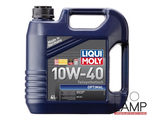 LIQUI MOLY Optimal 10W-40 — Полусинтетическое моторное масло 4 л.: motornoe maslo liqui moly optimal 10w 40