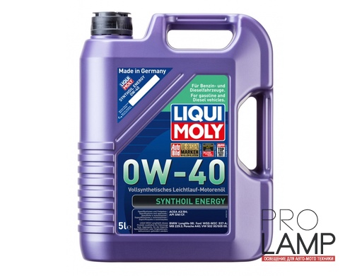 LIQUI MOLY Synthoil Energy 0W-40 — Синтетическое моторное масло 5 л.: liqui moly synthoil energy 0w 40 5l 917927 1