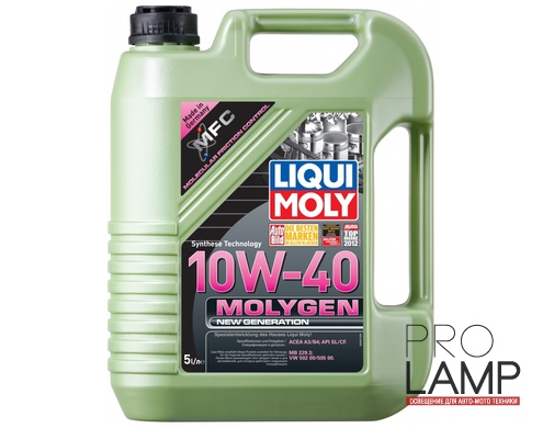 LIQUI MOLY Molygen New Generation 10W-40 — НС-синтетическое моторное масло 5 л.: liqui moly molygen new generation 10w