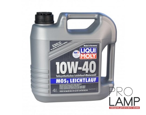 LIQUI MOLY MoS2 Leichtlauf 10W-40 — Полусинтетическое моторное масло 4 л.: 237 500x500
