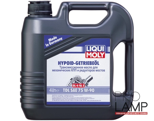 LIQUI MOLY Hypoid-Getriebeoil TDL (GL-4/GL-5) 75W-90 — Полусинтетическое трансмиссионное масло 4 л. — общий вид