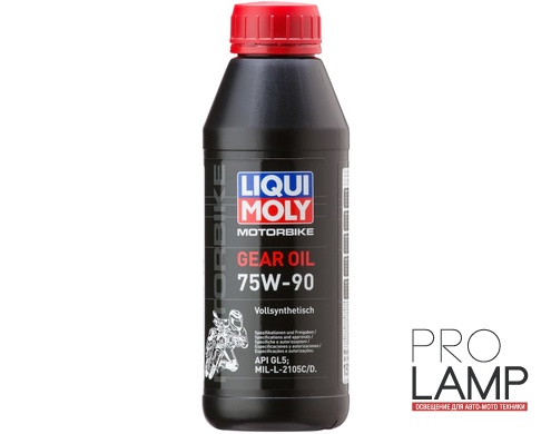 LIQUI MOLY Motorbike Gear Oil 75W-90 — Синтетическое трансмиссионное масло для мотоциклов 0.5 л. — общий вид