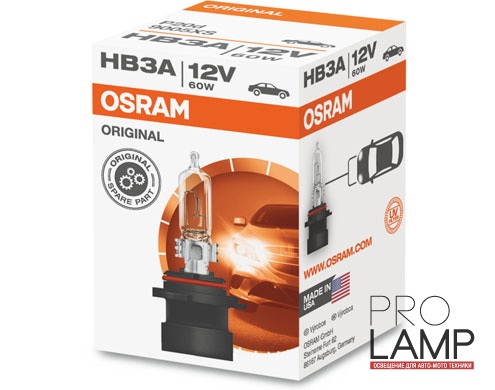 Галогеновые лампы Osram Original Line HB3A - 9005XS